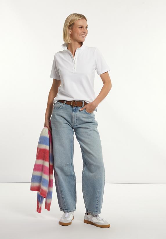 River Woods Katoenen Basic Polo Korte Mouwen Wit