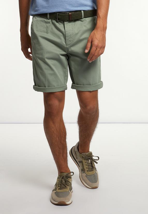River Woods Katoenen Basic Stretch Chinoshort Moss