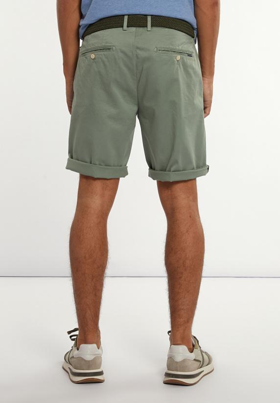 River Woods Katoenen Basic Stretch Chinoshort Moss