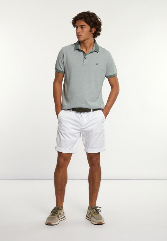 River Woods Katoenen Basic Stretch Chinoshort Wit