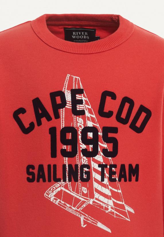 River Woods Katoenen Basic Trui Ronde Hals Punch