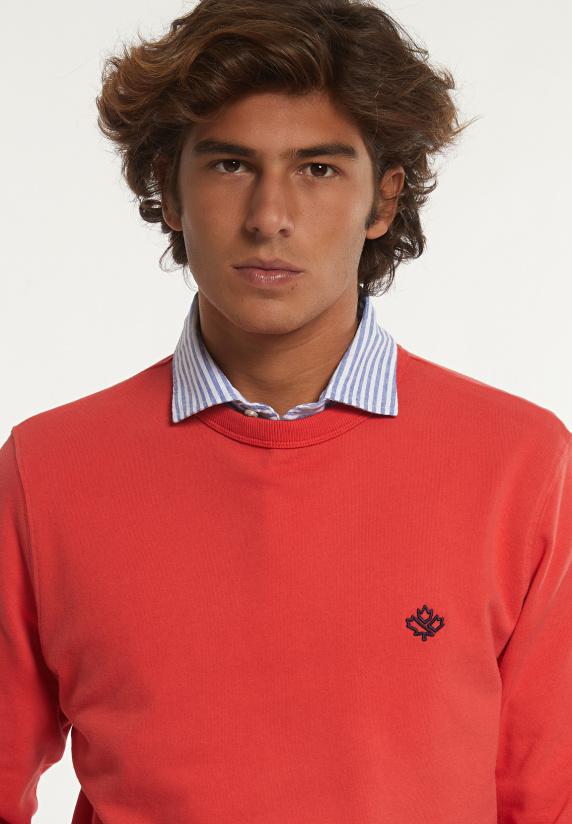 River Woods Katoenen Basic Trui Ronde Hals Punch