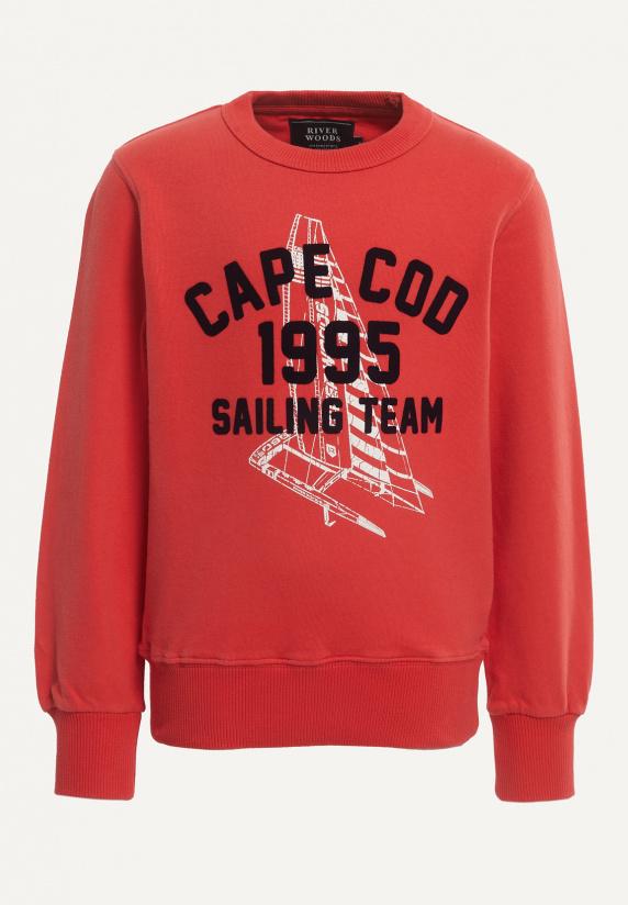 river woods Katoenen basic trui ronde hals punch