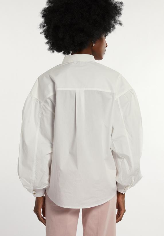 River Woods Katoenen Blouse Gepofte Mouwen écru