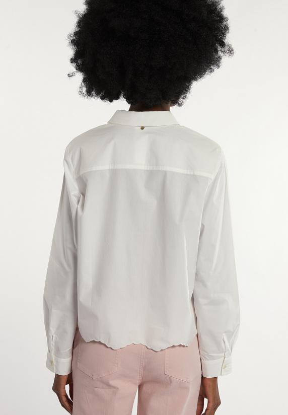 River Woods Katoenen Boxy Geborduurde Blouse écru