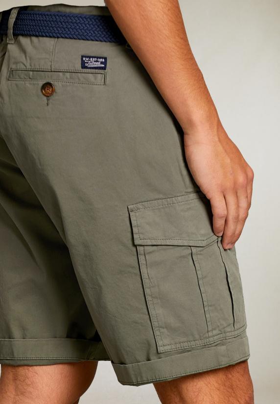 River Woods Katoenen Cargo Short Savanna