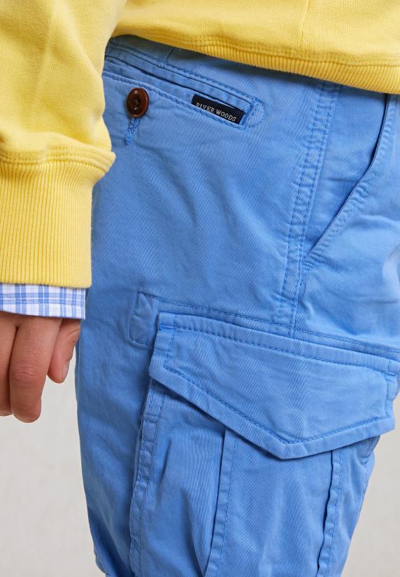 River Woods Katoenen Cargo Short Stretch Faience