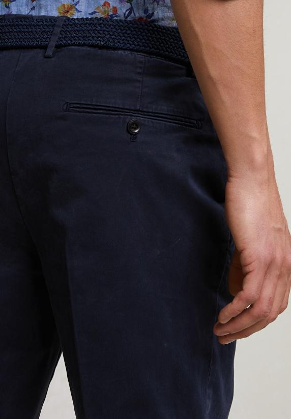 River Woods Katoenen Chinobroek Stretch Navy