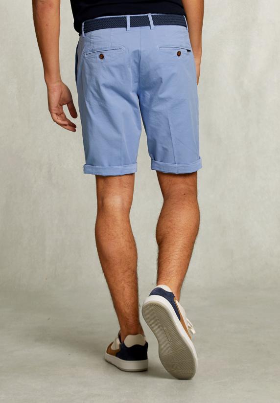 River Woods Katoenen Chinoshort Azure
