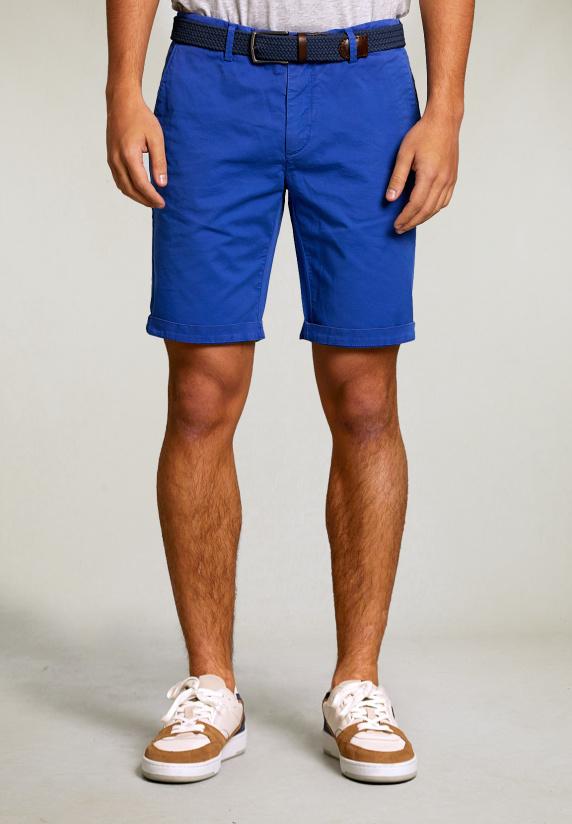 River Woods Katoenen Chinoshort Deep Blue