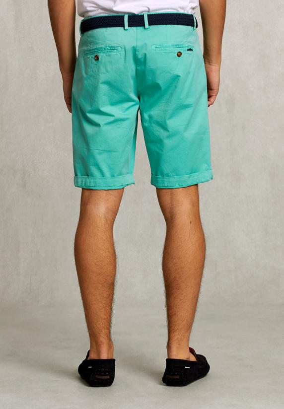 River Woods Katoenen Chinoshort Munt