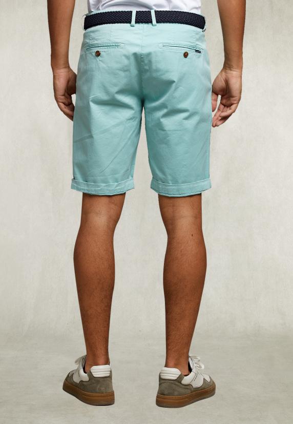 River Woods Katoenen Chinoshort Pistache