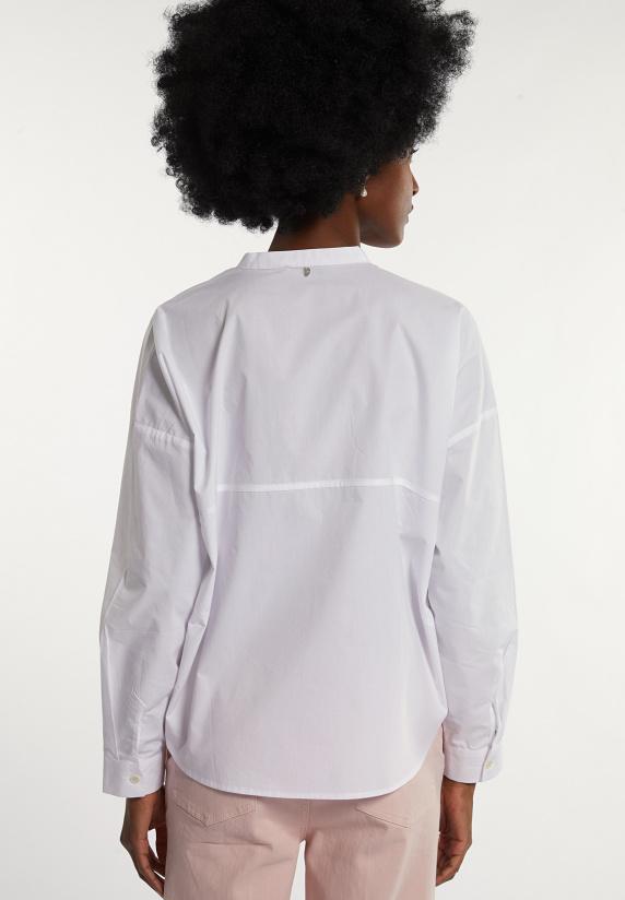 River Woods Katoenen Effen Blouse Lange Mouwen Wit