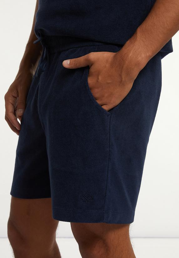 River Woods Katoenen éponge Short Navy
