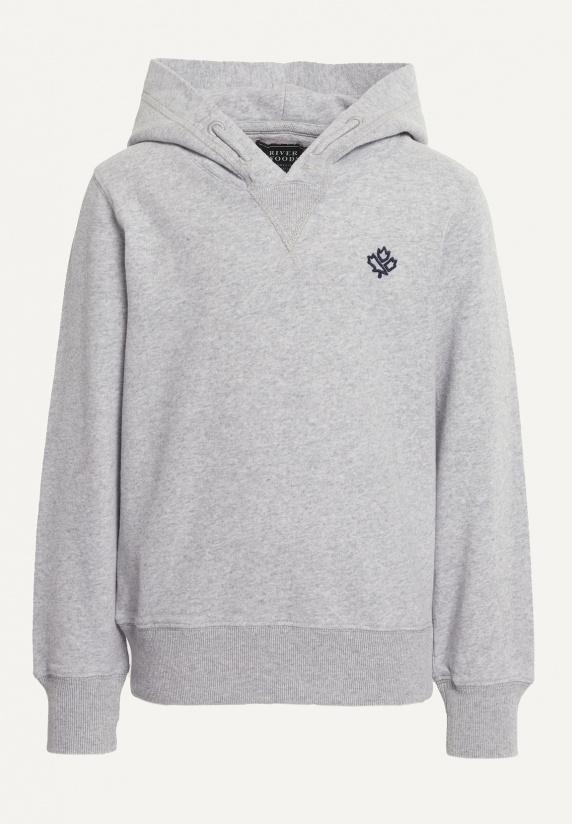 river woods Katoenen fancy kaptrui pearl grey mix