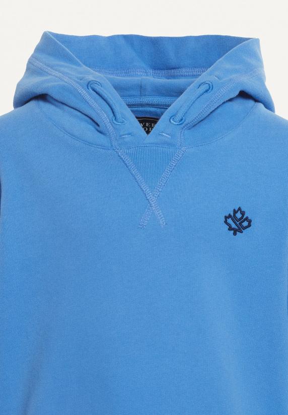 River Woods Katoenen Fancy Kaptrui Soft Azure