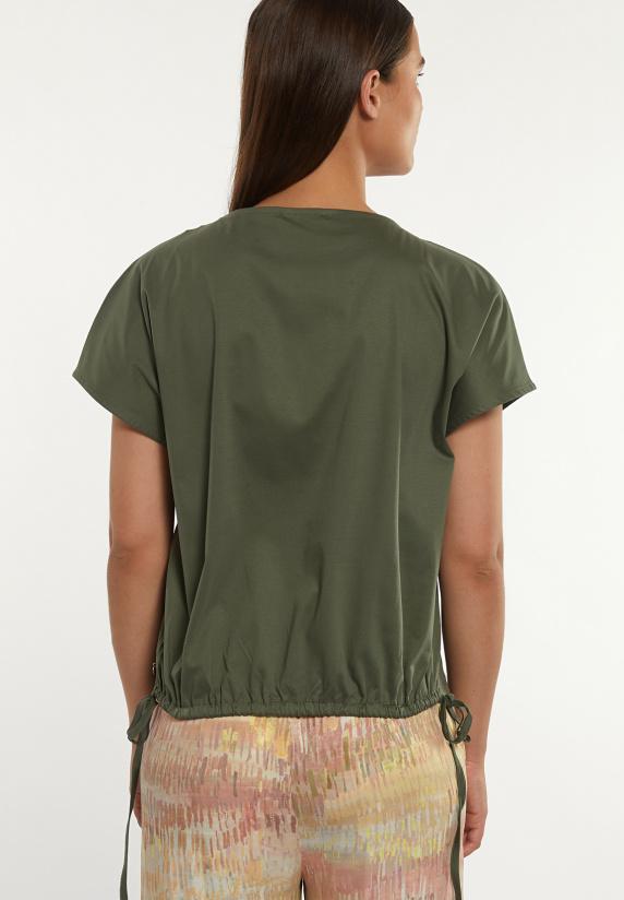 River Woods Katoenen Fancy T-shirt Ronde Hals Kaki