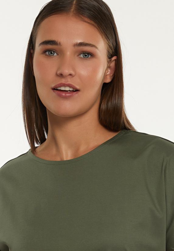 River Woods Katoenen Fancy T-shirt Ronde Hals Kaki