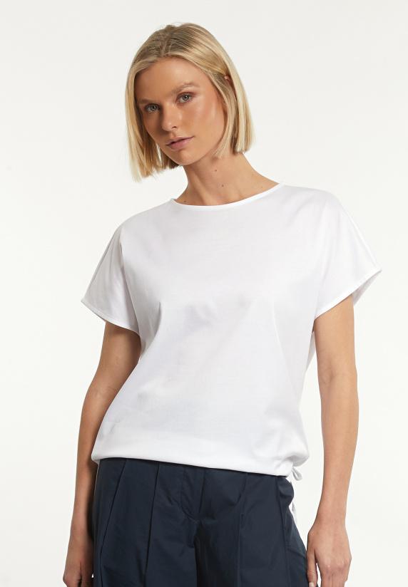 river woods Katoenen fancy T-shirt ronde hals wit