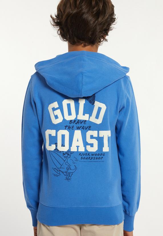 River Woods Katoenen Fantasie Fleece Hoodie Azure