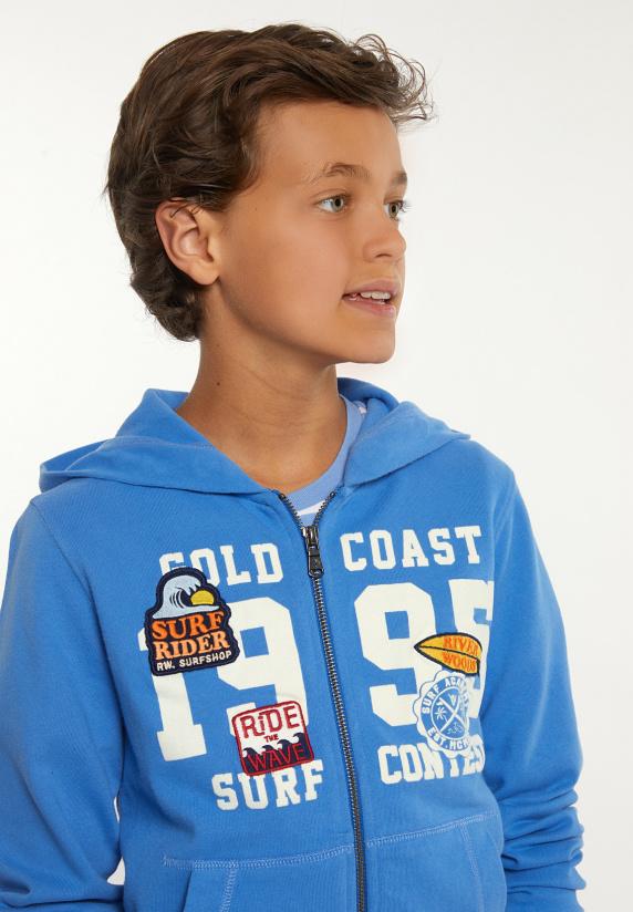 River Woods Katoenen Fantasie Fleece Hoodie Azure