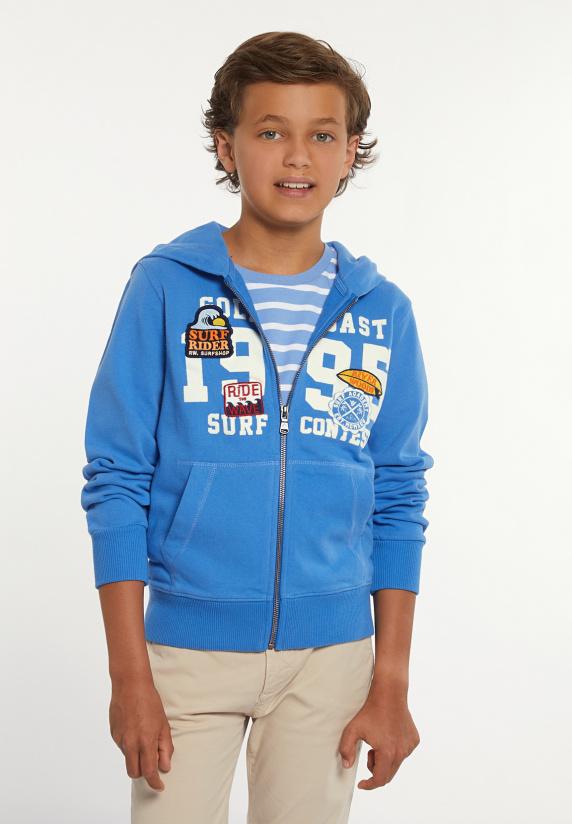 river woods Katoenen fantasie fleece hoodie azure