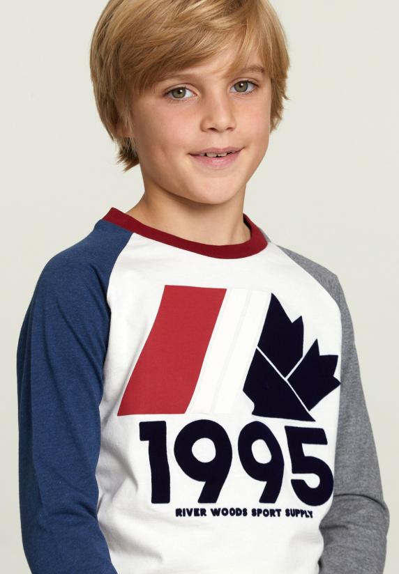 River Woods Katoenen Fantasie T-shirt Latte