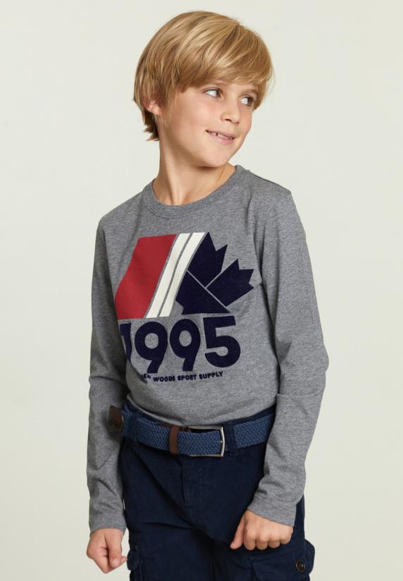 river woods Katoenen fantasie T-shirt oxford mix