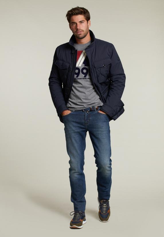 River Woods Katoenen Fantasie T-shirt Oxford Mix