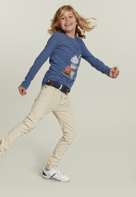 River Woods Katoenen Fantasie Tshirt Denim Mix