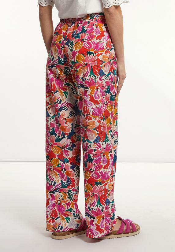 River Woods Katoenen Gebloemde Broek Multi