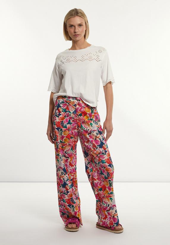 river woods Katoenen gebloemde broek multi