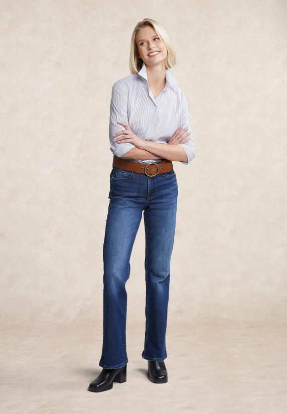 River Woods Katoenen Gestreepte Blouse Grijs/wit