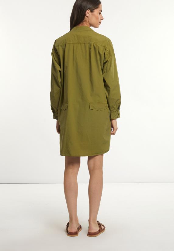 River Woods Katoenen Hemdjurk Olijfgroen