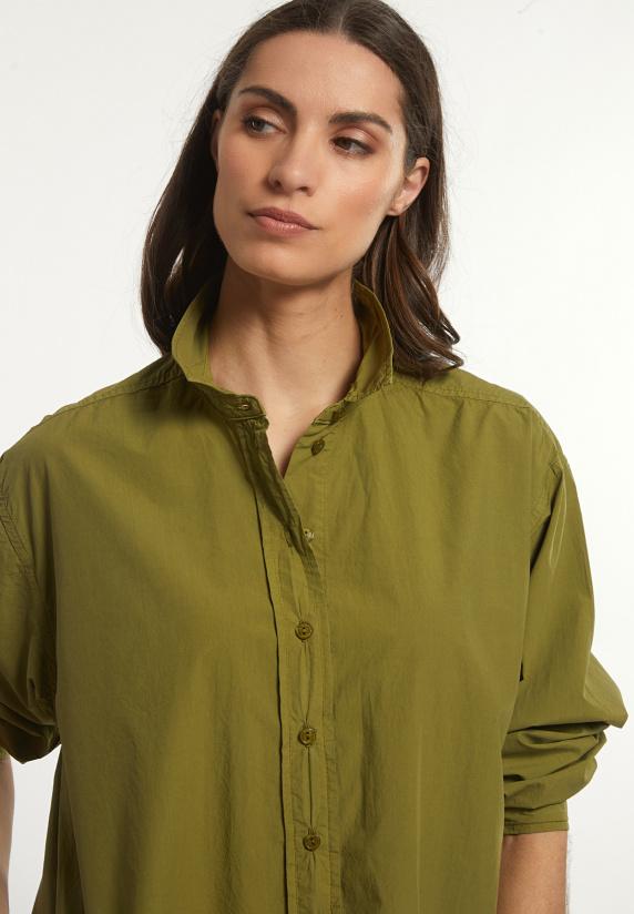 River Woods Katoenen Hemdjurk Olijfgroen