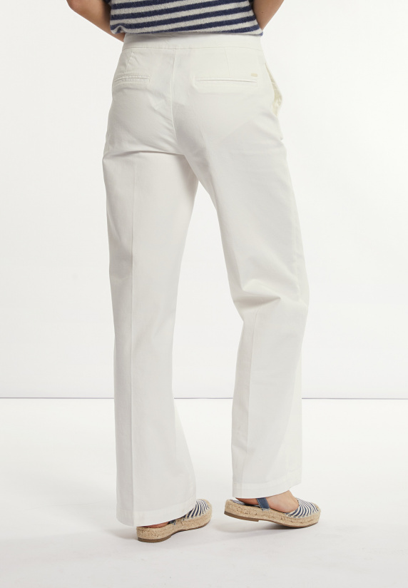 River Woods Katoenen Klassieke Stretch Broek écru