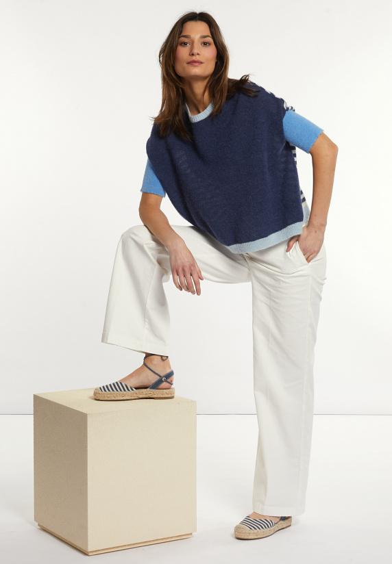 river woods Katoenen klassieke stretch broek écru