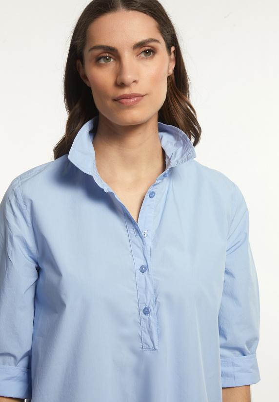 River Woods Katoenen Korte Jurk 3/4 Mouwen Blauw