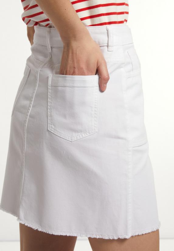 River Woods Katoenen Korte Rok Wit