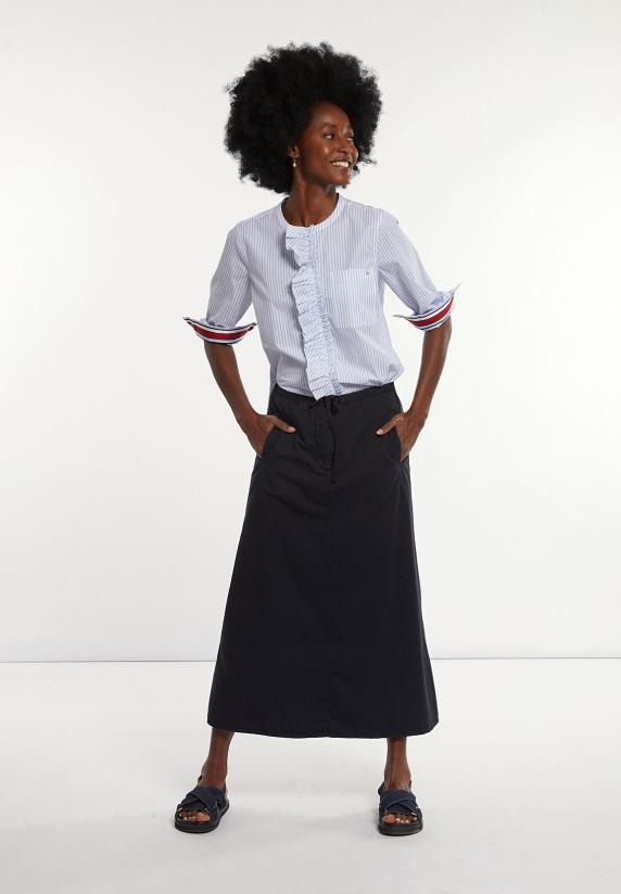 river woods Katoenen midirok navy