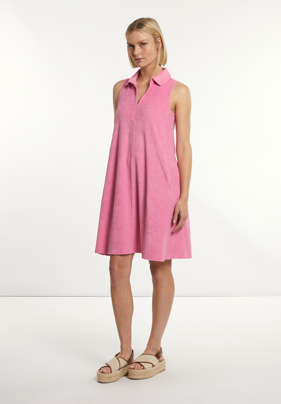 river woods Katoenen mouwloze éponge jurk roze