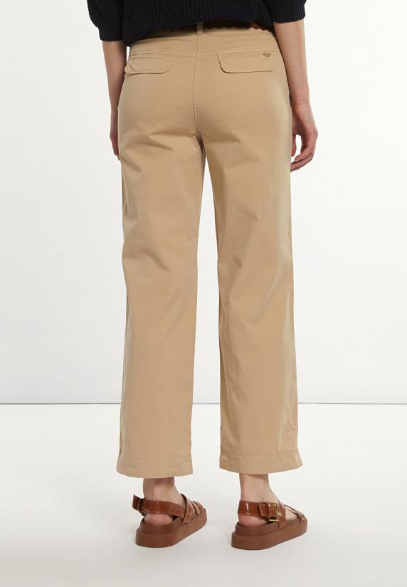 River Woods Katoenen Rechte Klassieke Broek Beige