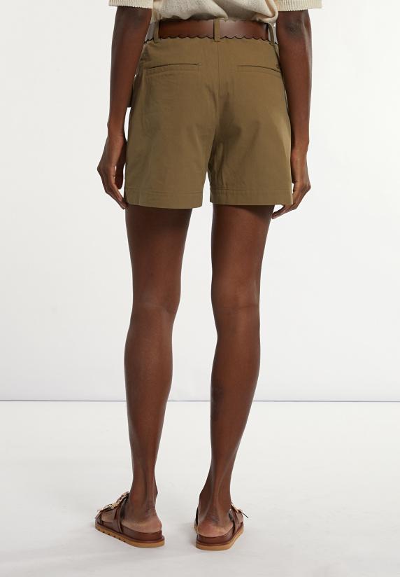 River Woods Katoenen Short Opgestikte Zakken Kaki