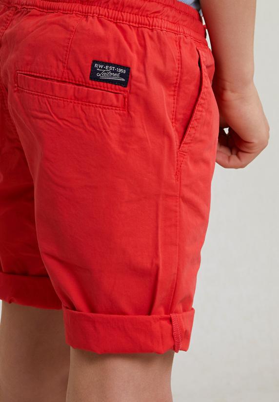 River Woods Katoenen Short Trekkoord Pomegranate