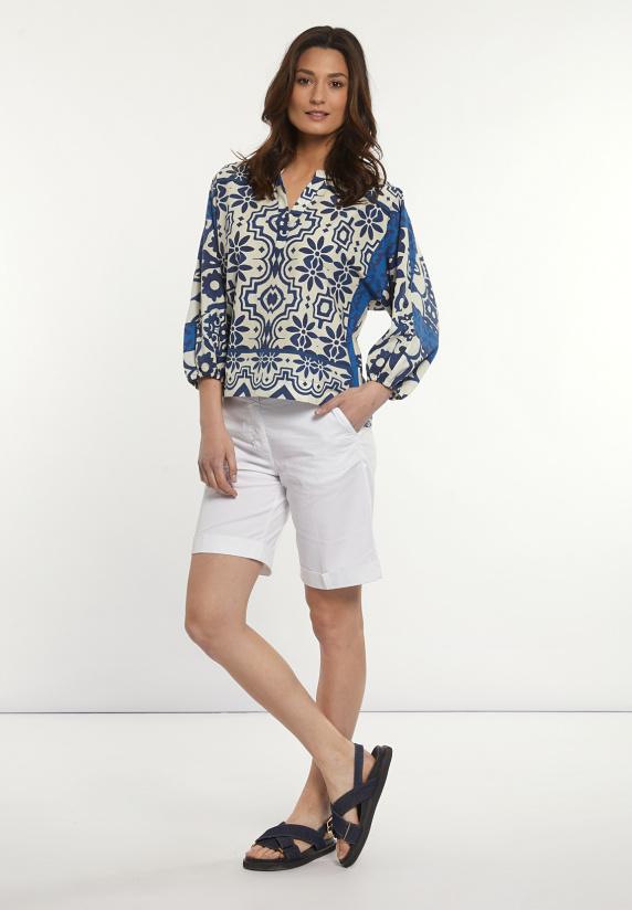 river woods Katoenen stretch bermuda wit