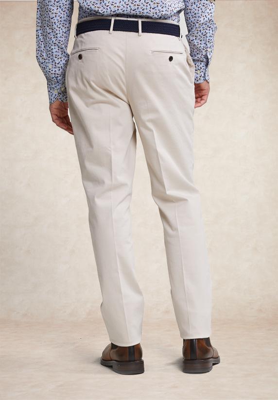 River Woods Katoenen Stretch Broek Sand