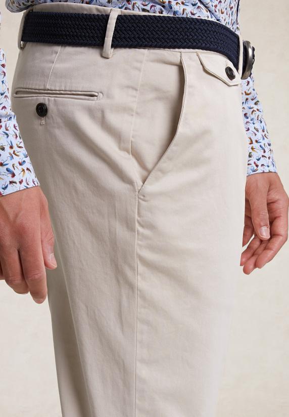 River Woods Katoenen Stretch Broek Sand