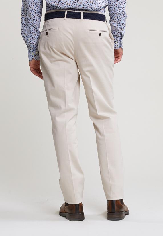 River Woods Katoenen Stretch Broek Sand