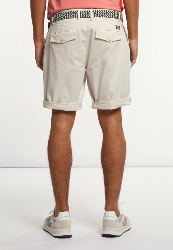 River Woods Katoenen Stretch Short Ivory