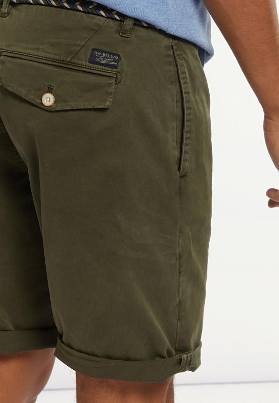 River Woods Katoenen Stretch Short Kaki